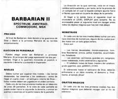 Barbarian II (Normal) Instrucciones 01