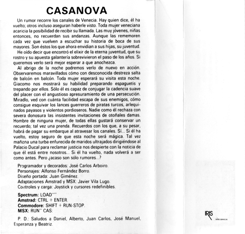 Casanova (Normal) Instrucciones