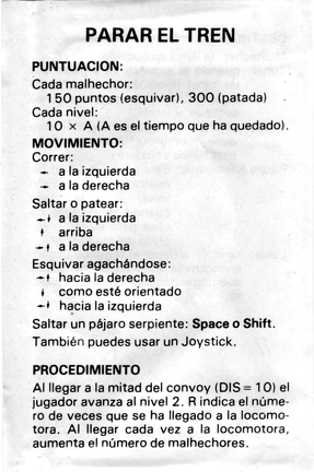 Stop The Express (Parar El Tren) (Estuche) Instrucciones 01