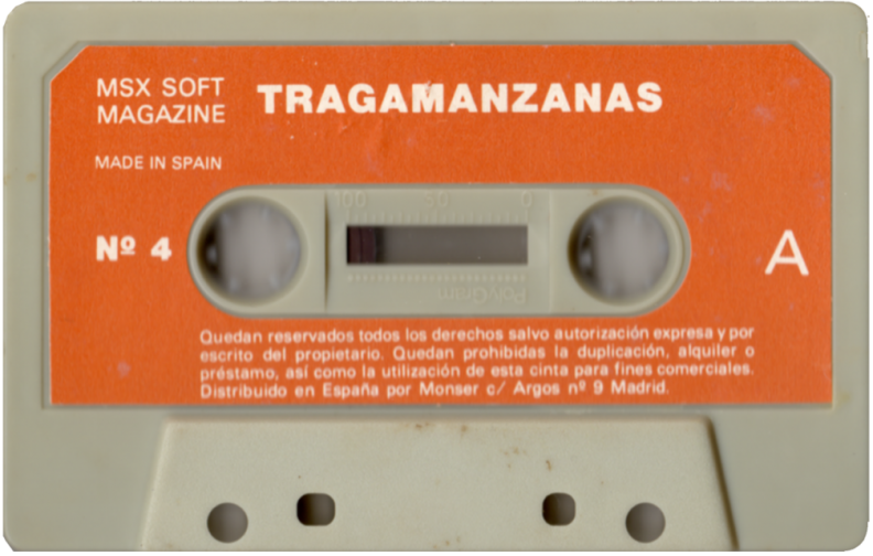 MSX Software Nº4 Tragamanzanas (Normal) Cara A.png